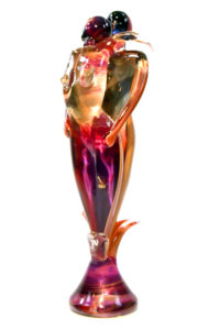 Authentic Hotblown Glass Sculpture"Abstract Lovers - Ecstasy" by Cristiano Toso