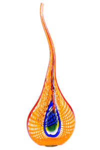 Authentic Hotblown Glass Sculpture"Giro" by Afro Celotto